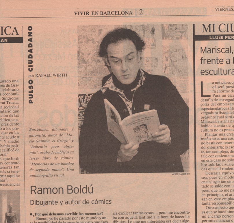 Ramón Boldú, dibujante y autor de cómics - La Vanguardia